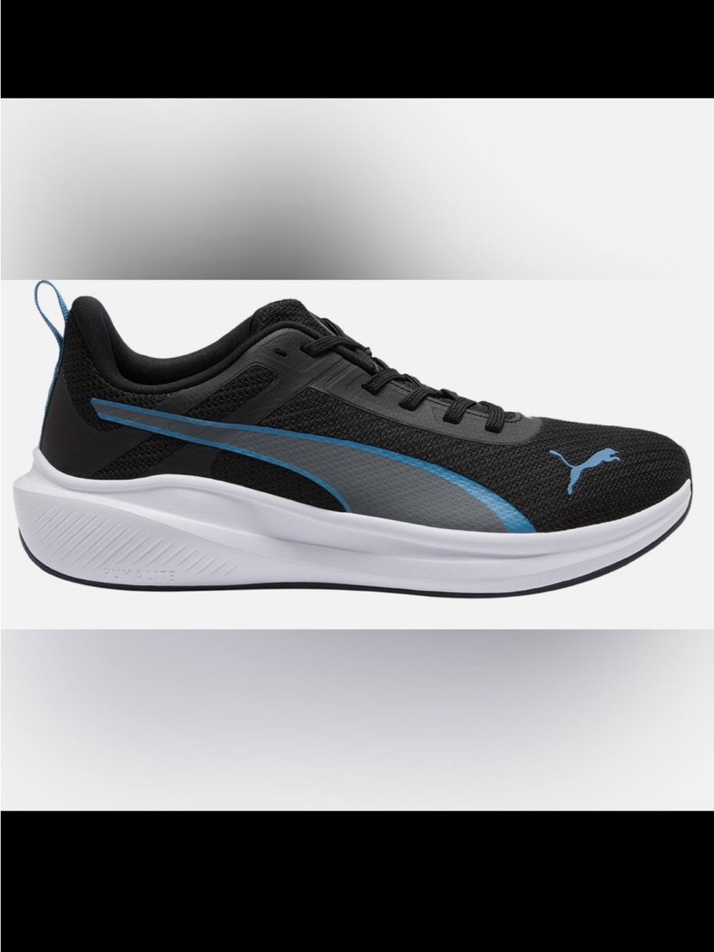 PUMA Men’s Running Sneakers Black and Blue Size 10